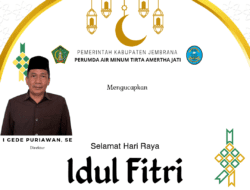 Sambut Lebaran, Perumda Air Minum Tirta Amerta Jati Ucapkan Selamat Idul Fitri 1445 Hijriah