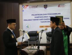 Muhammad Faried Wajdy Resmi Dilantik Sebagai Pj Sekda Kabupaten Tegal