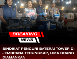 Sindikat Pencurian Baterai Tower di Jembrana Dibongkar, Lima Orang Diamankan
