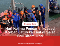 Hari Kelima Pencarian, Jasad Korban Jatuh ke Laut di Selat Bali Ditemukan